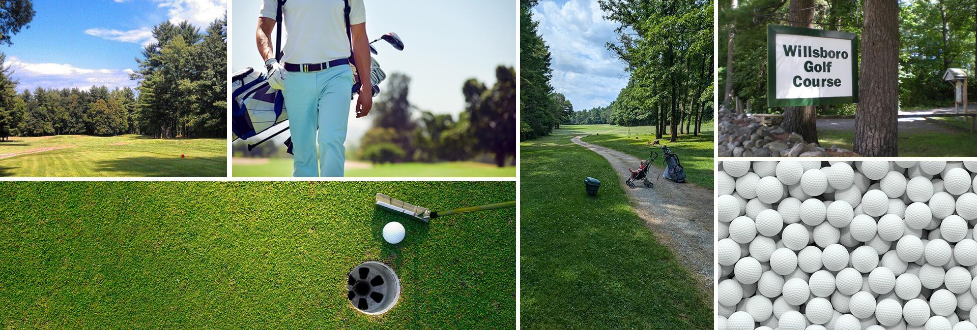 Collage of golf images